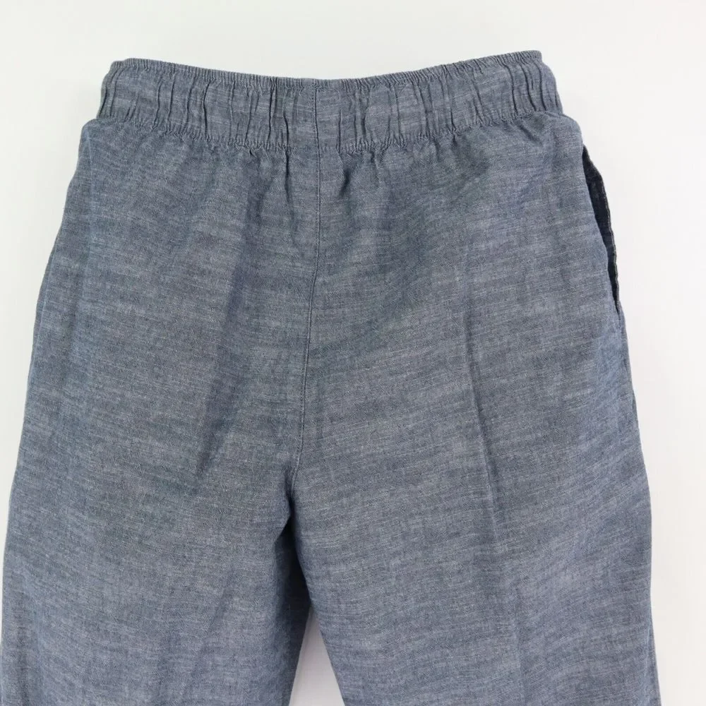 Falls Creek‎ Pajama Pants Mens M Blue Heathered 100% Pockets Pockets Drawstring
